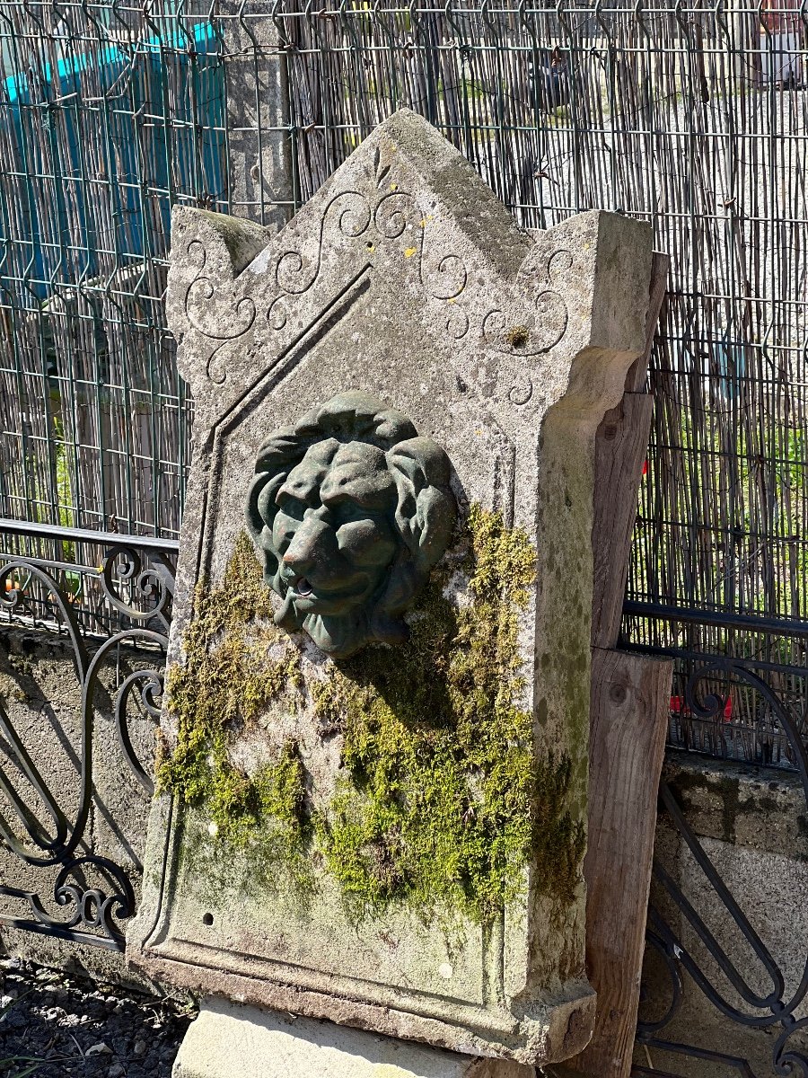 Fontaine Murale En Pierre XIX-photo-2