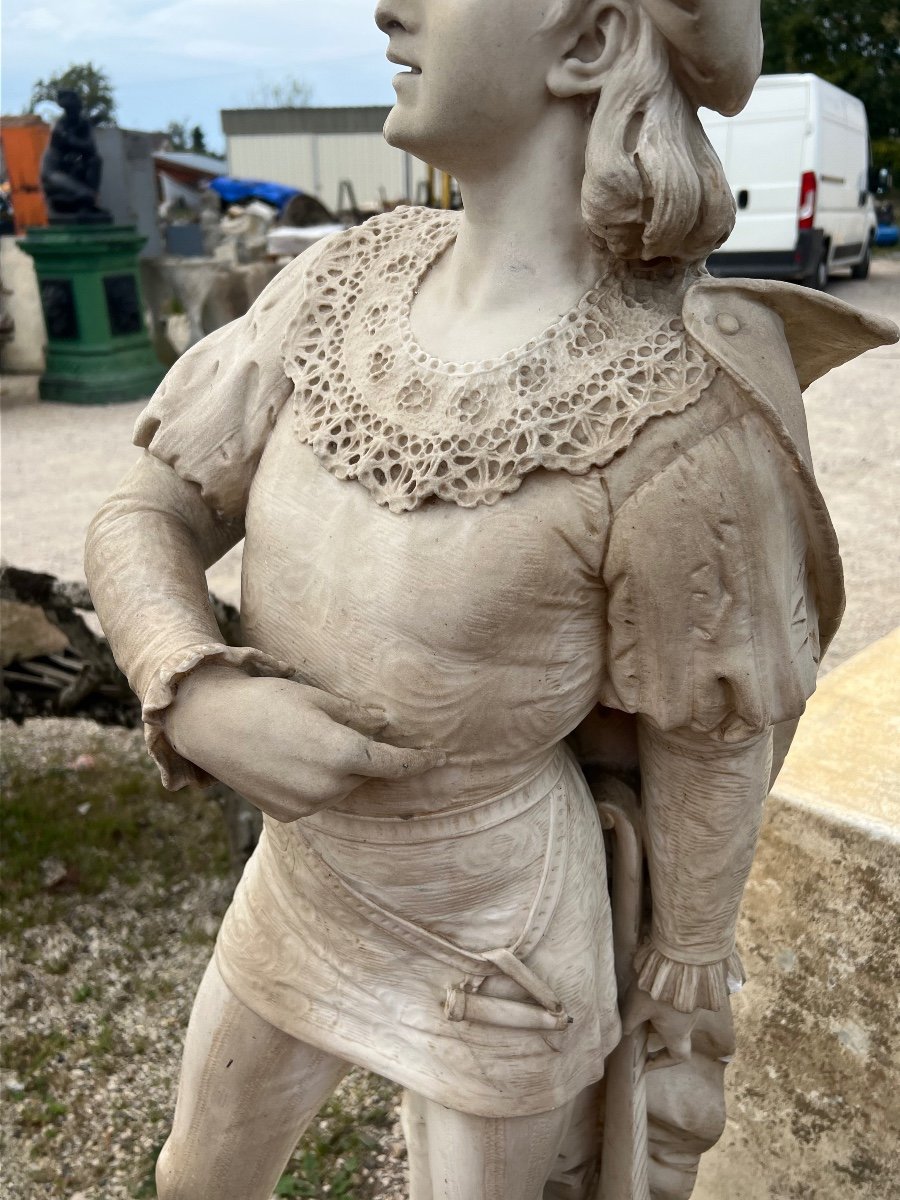 Large Marble Statue 19th-photo-4