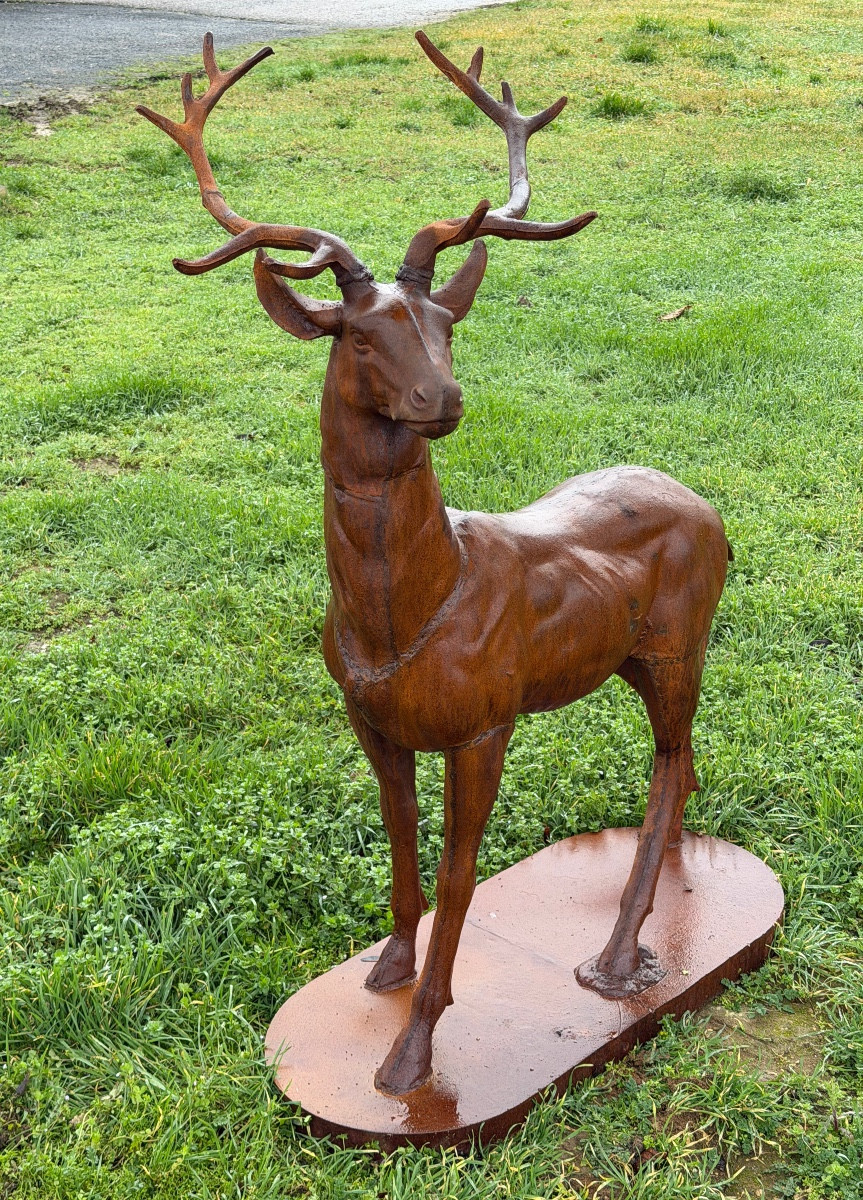 Cerf en fonte