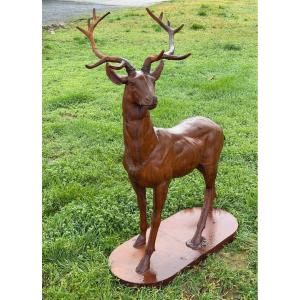 Cerf en fonte