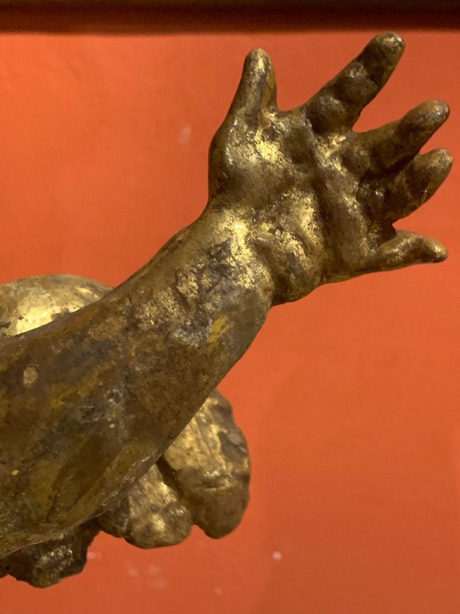 Une Paire d'Angelots En Bois Doré Italie, Fin Du XVIIe Siècle  -photo-2