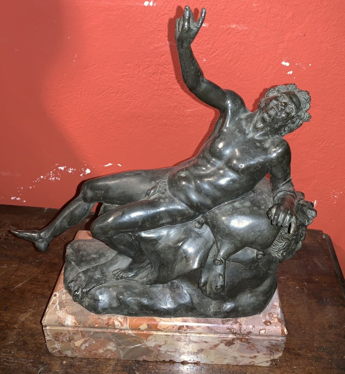 Statue Of Satyr In Bronze. Late XVIII Century