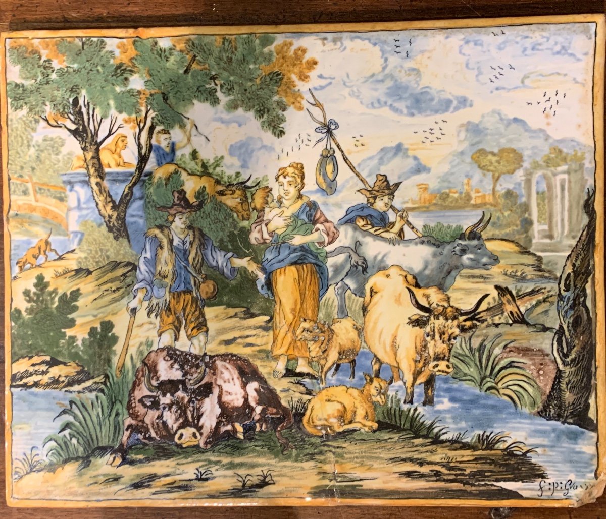 Majolica Plate From Castelli, Bottegagrue, Close To Francesco Antonio Saverio Grue-photo-7