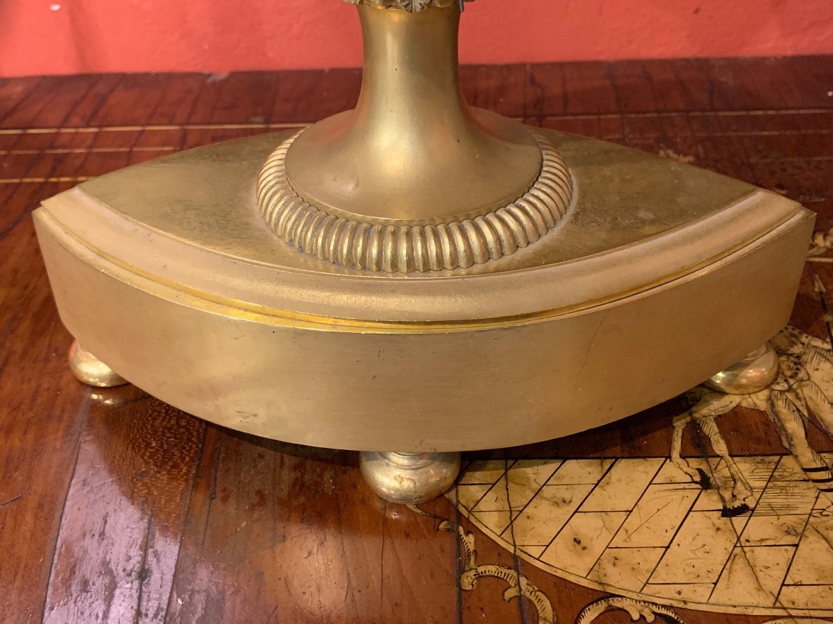 Une Pendule De Cheminée Empire En Bronze Doré, France Début Du XIXe Siècle.   -photo-5
