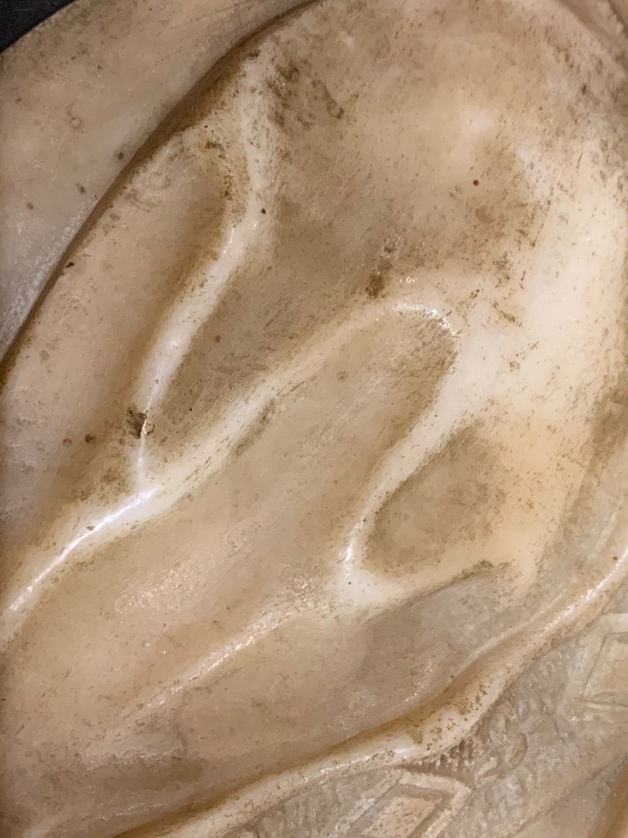 Plaque De Profil En Marbre Du Pape Clément X, Italie Fin Du XVIIe Siècle.  -photo-4