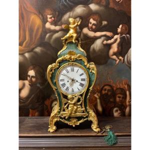 Louis XV Clock In Gilt Bronze, Paris, 1750