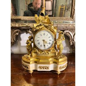 Bronze Clock Signed Le Roy. 