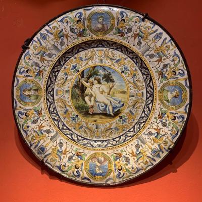 Large Majolica Plate XIXsec.