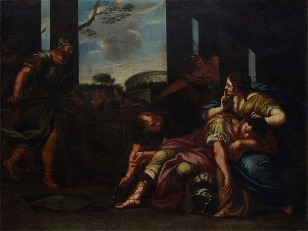 Dalila And Samson, Oil On Canvas, 17th Century-photo-4