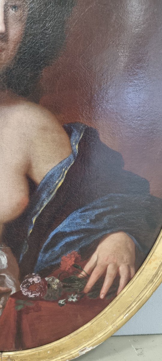 Female Nude, Oil On Canvas, 17th Century-photo-3
