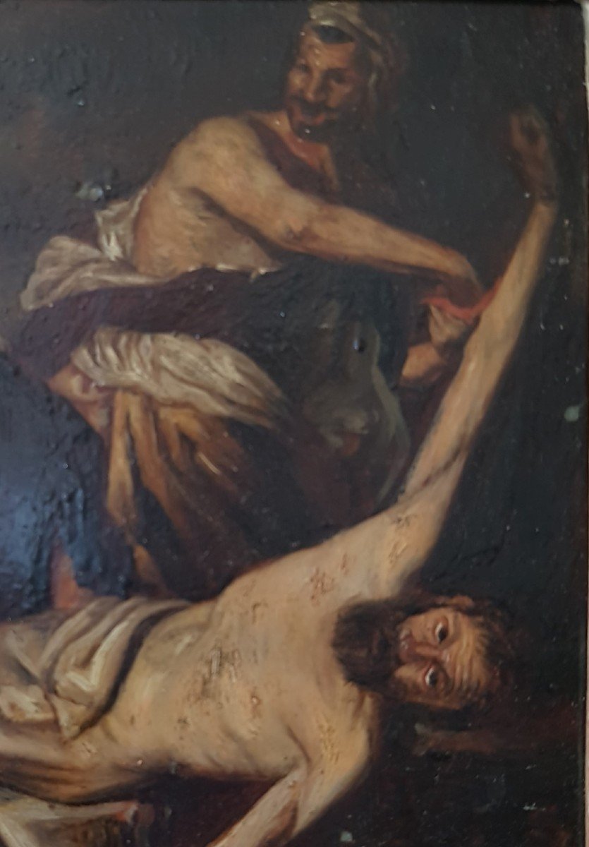 Huile Sur Zinc, Période Du 18ème Siècle-photo-2