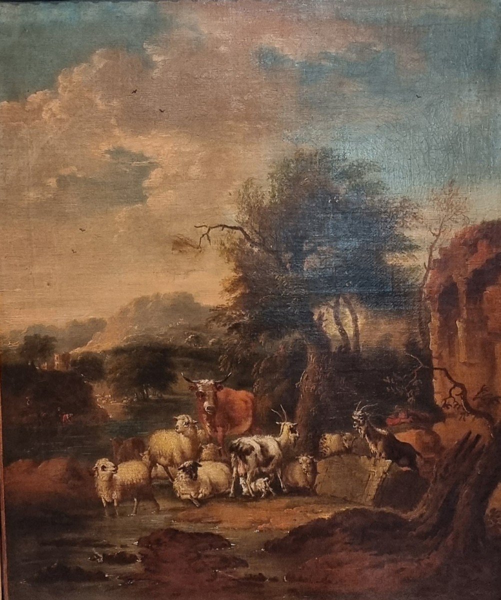 Bucolic Landscape, Oil On Canvas, '700-photo-4