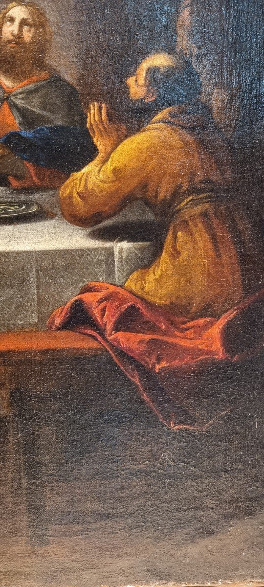 Scène Religieuse, Huile Sur Toile, XVIIe Siècle-photo-2