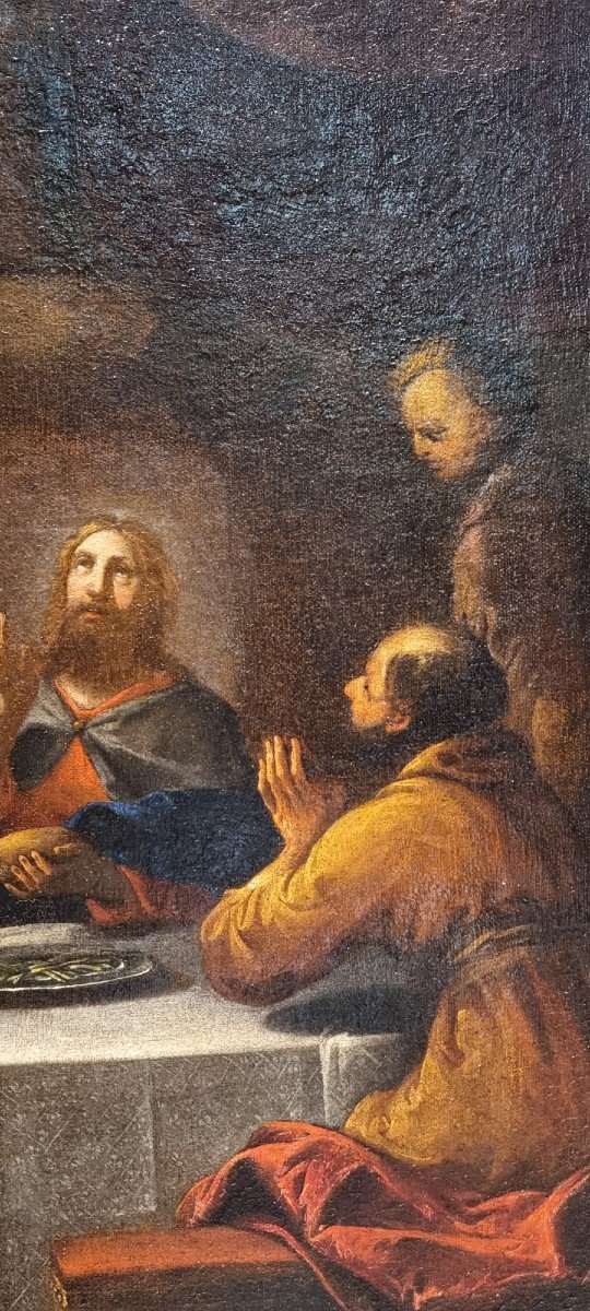 Scène Religieuse, Huile Sur Toile, XVIIe Siècle-photo-3