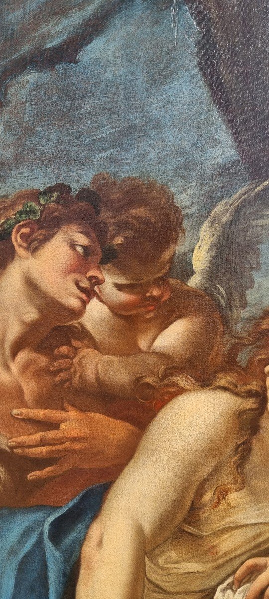 Mythological Scene, Oil On Oval Canvas, Late 17th-early 18th Century-photo-5