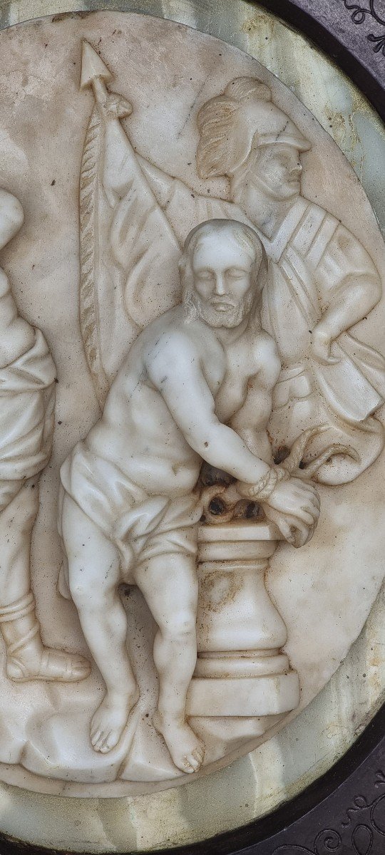 Bas-relief En Marbre, XVIIIe Siècle-photo-3