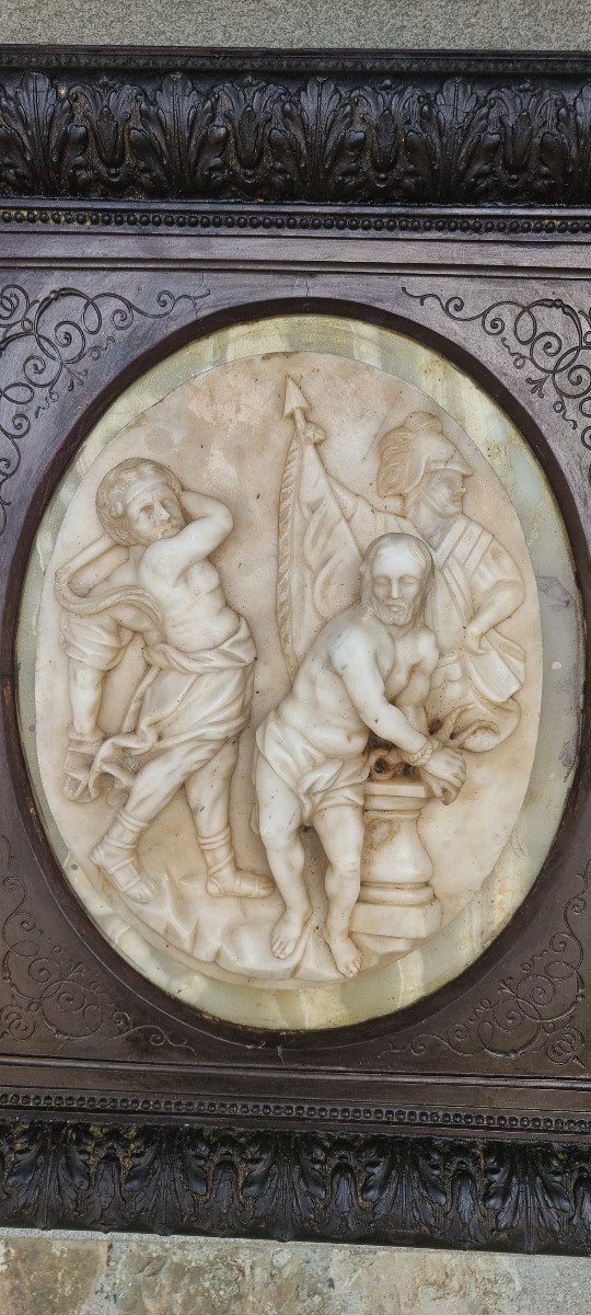 Bas-relief En Marbre, XVIIIe Siècle-photo-1