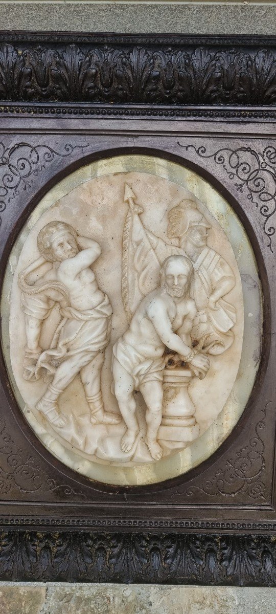 Bas-relief En Marbre, XVIIIe Siècle-photo-2