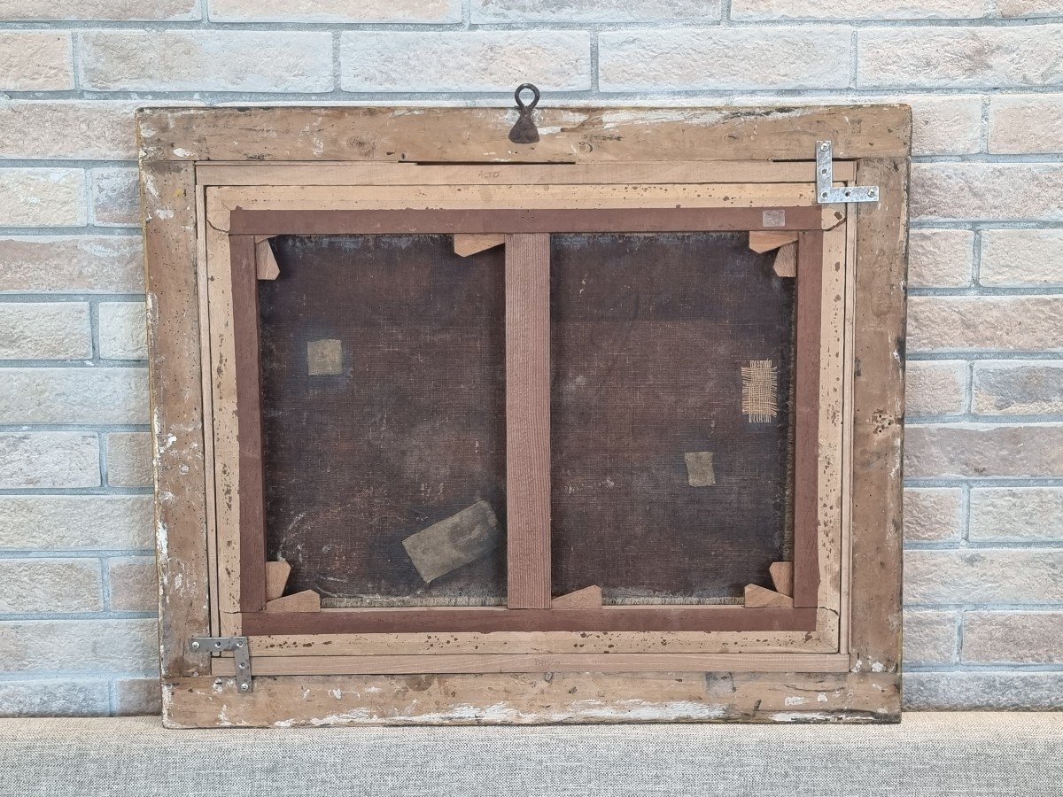 Bataille, Huile Sur Toile, XVIIe Siècle-photo-1