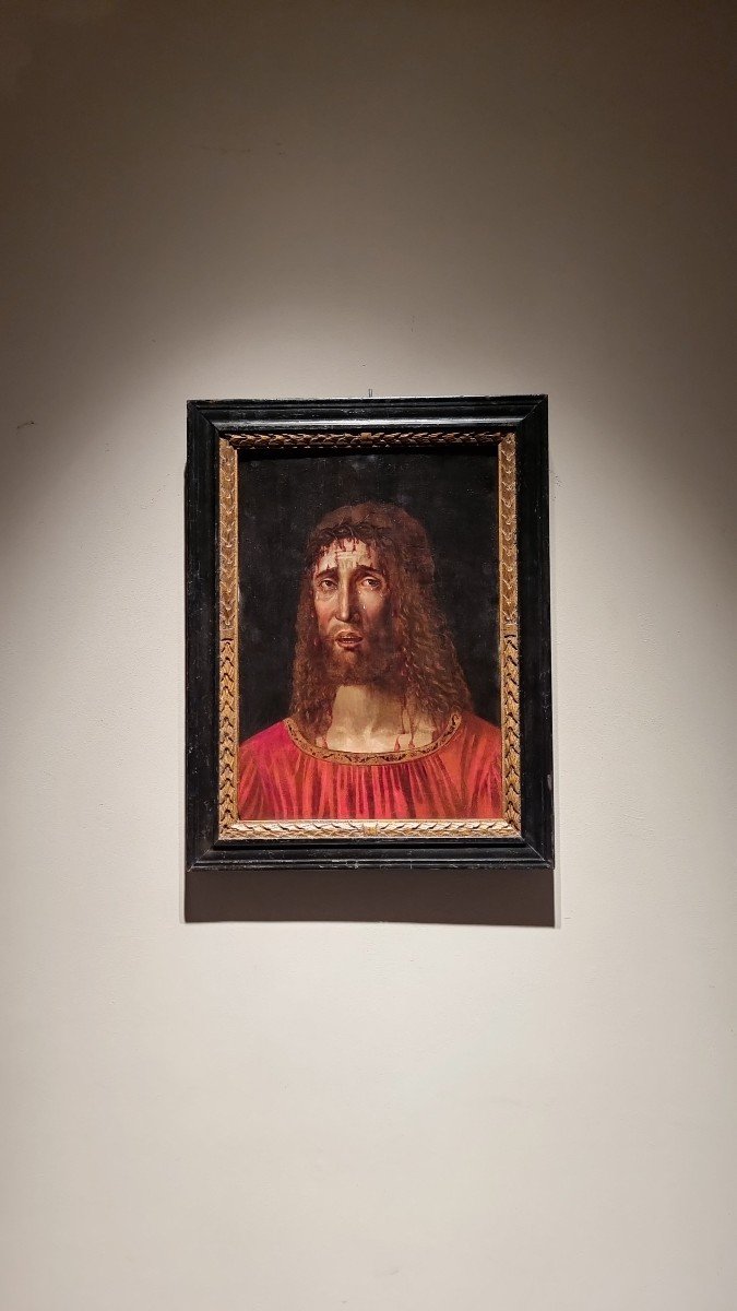 Ecce Homo, Huile Sur Panneau De Noyer, XVIe Siècle-photo-1