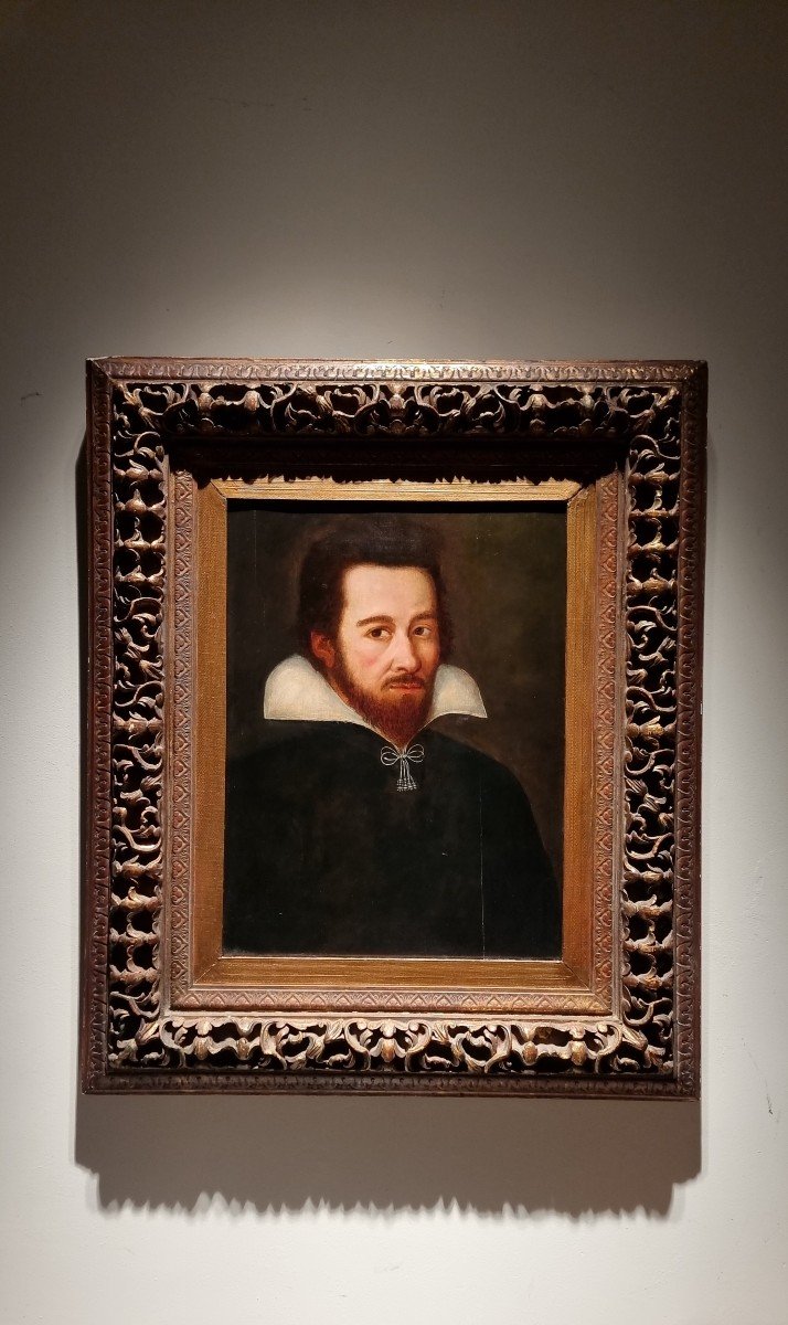 Portrait Masculin, Huile Sur Panneau, XVIIe Siècle-photo-4