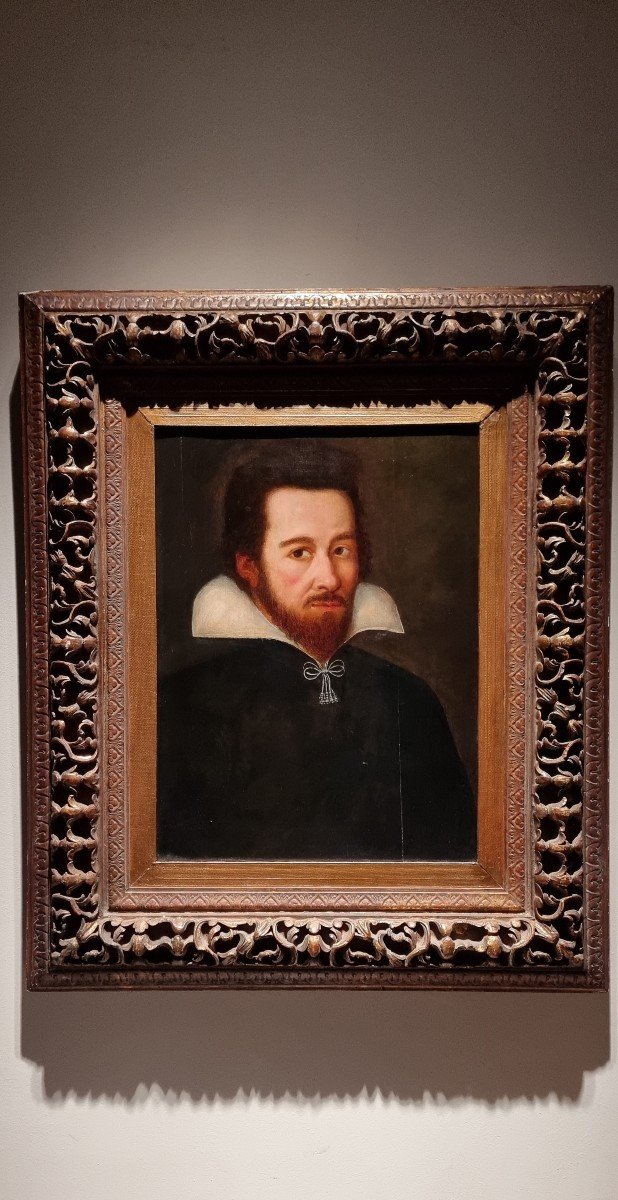 Portrait Masculin, Huile Sur Panneau, XVIIe Siècle