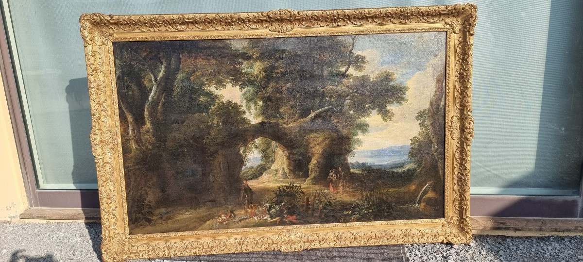 Landscape, Oil On Canvas, 18th Century