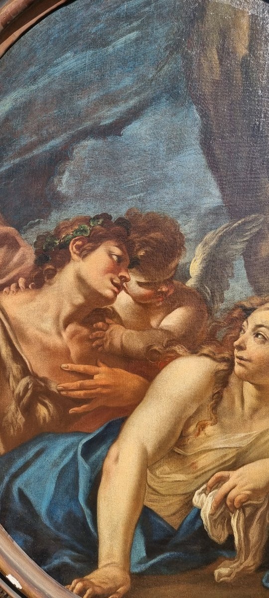 Mythological Scene, Oil On Oval Canvas, Late 17th-early 18th Century-photo-1