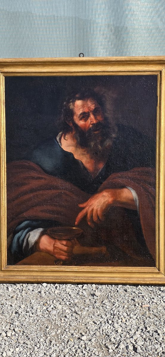 Philosophe, Huile sur toile, Époque '600-photo-4