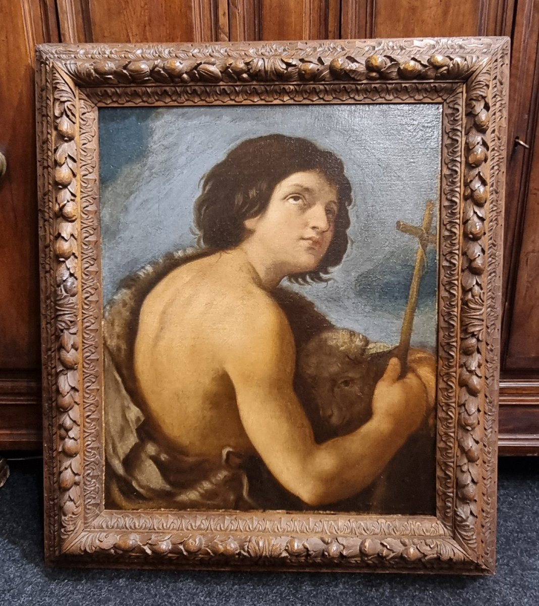 Saint John, Oil On Canvas, 17th Century-photo-4