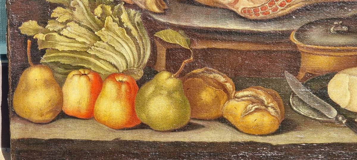 Nature Morte, Huile Sur Toile, XVIIIe Siècle-photo-1