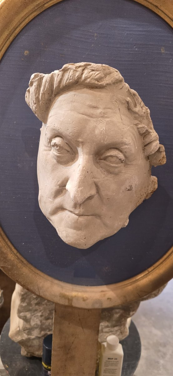 Plaster Face Depicting Gioacchino Rossini-photo-4
