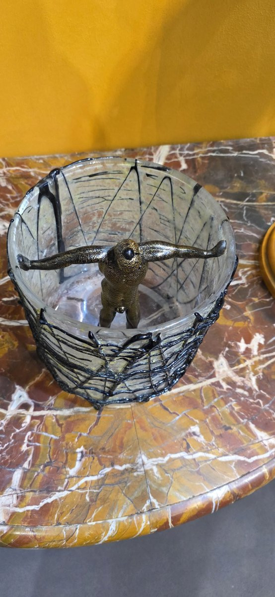 Murano Glass Vase, Signed-photo-4