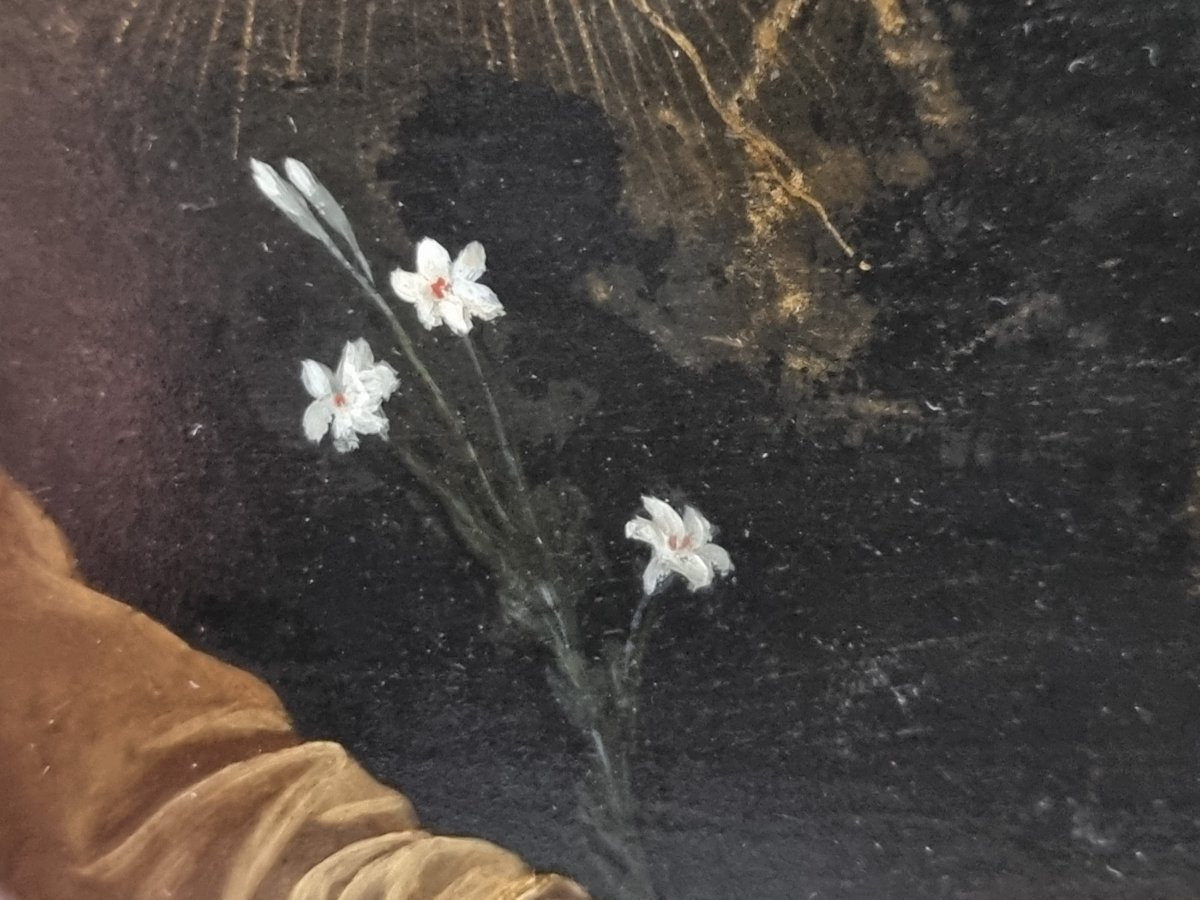 Alessandro Turchi, The Annunciation, Oil On Slate, 1500s-photo-2