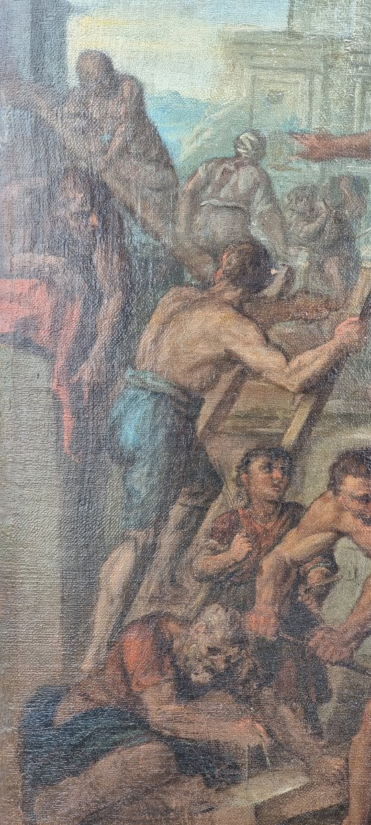 Laying Of The Foundation Stone, Oil On Canvas, Early 18th Century-photo-4