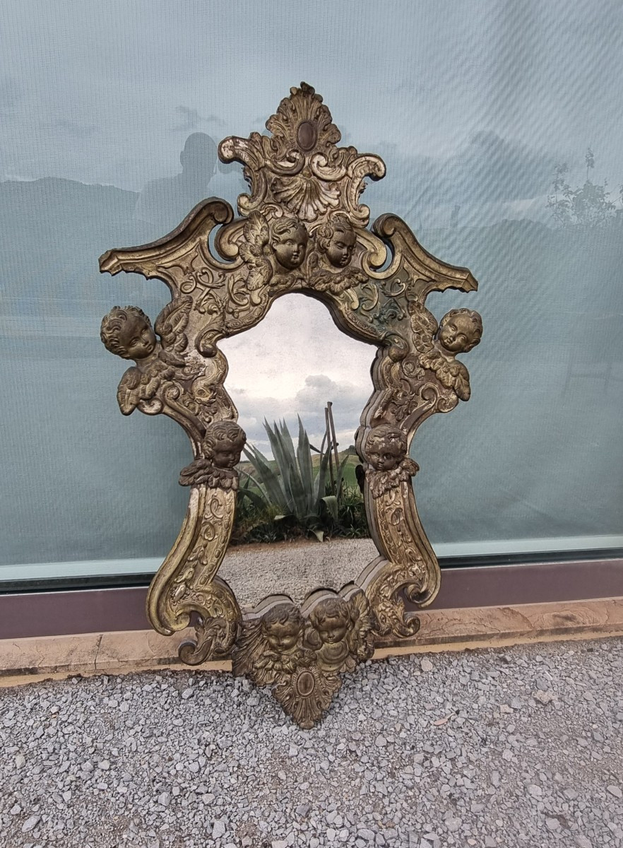 18th Century Mirror, Silver Laminate