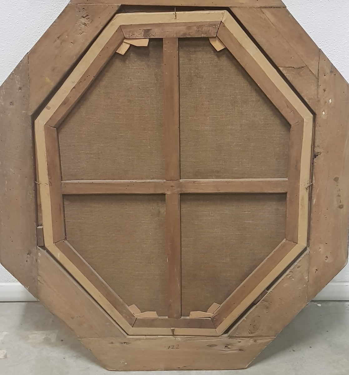 Madone Sur Toile Octogonale, Huile Sur Toile, Période '600, Andrea Vaccaro-photo-1