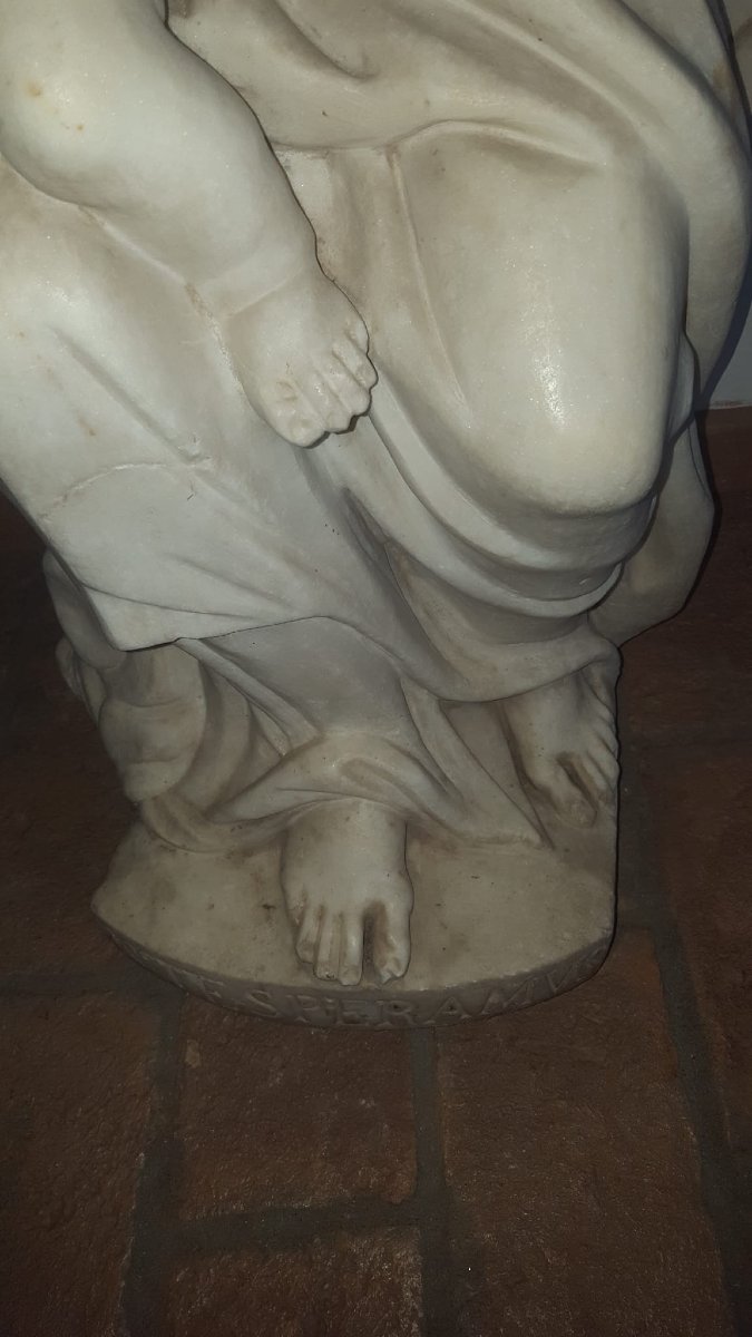 Carrara Marble Sculpture, 18th Century-photo-1