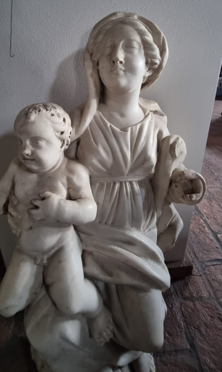 Carrara Marble Sculpture, 18th Century-photo-3