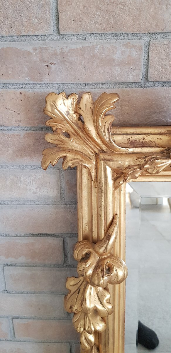 Gilded And Carved Mirror - 1800s Period-photo-3