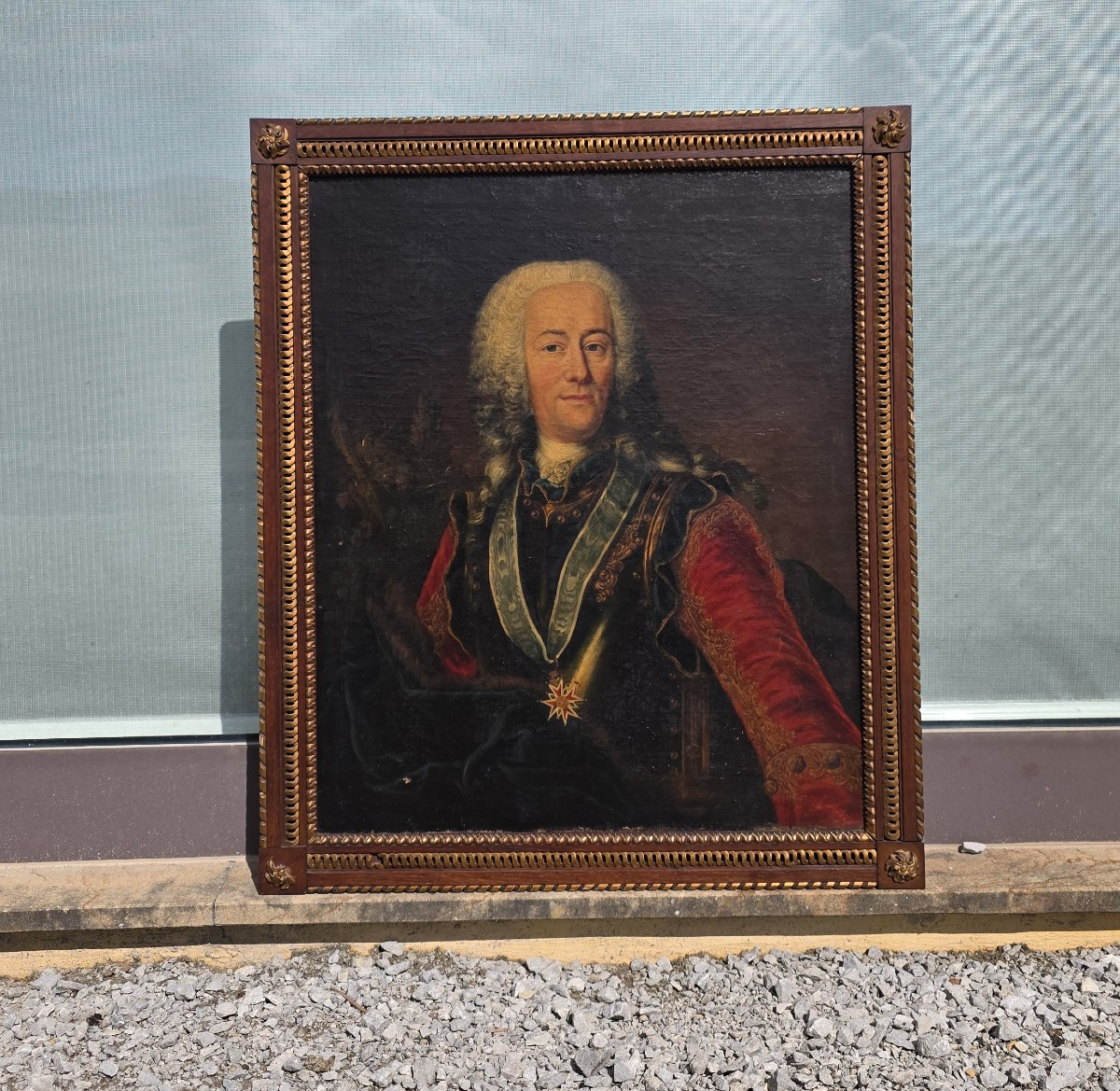 Portrait Of Landgrave Ernst Ludwig Of Hesse, Oil On Canvas, 18th Century