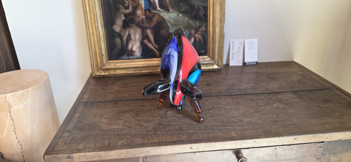 Murano Glass Sculpture Depicting A Bull-photo-3