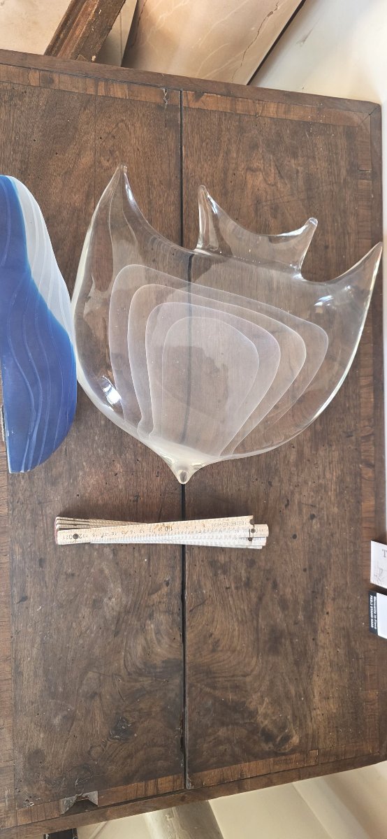 Verre de Murano en forme de poisson-photo-3