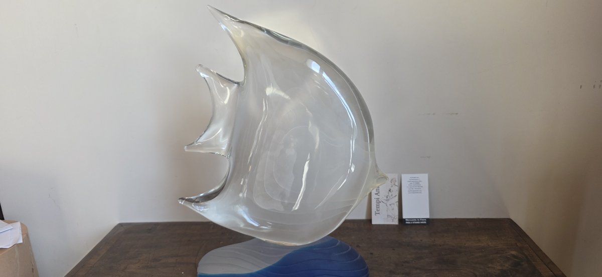 Verre de Murano en forme de poisson