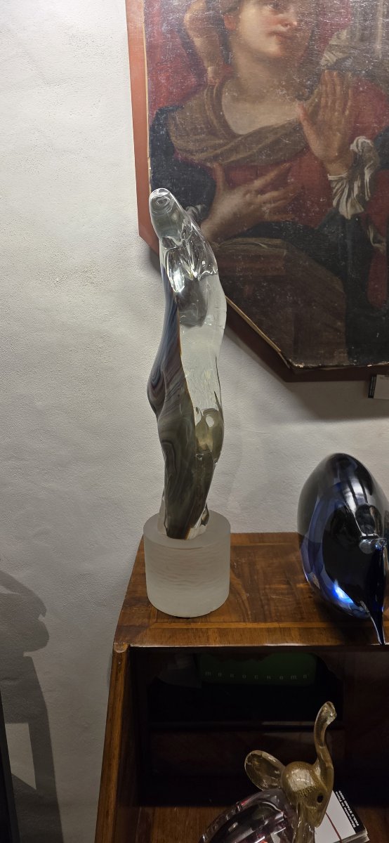Buste important en verre de Murano-photo-2
