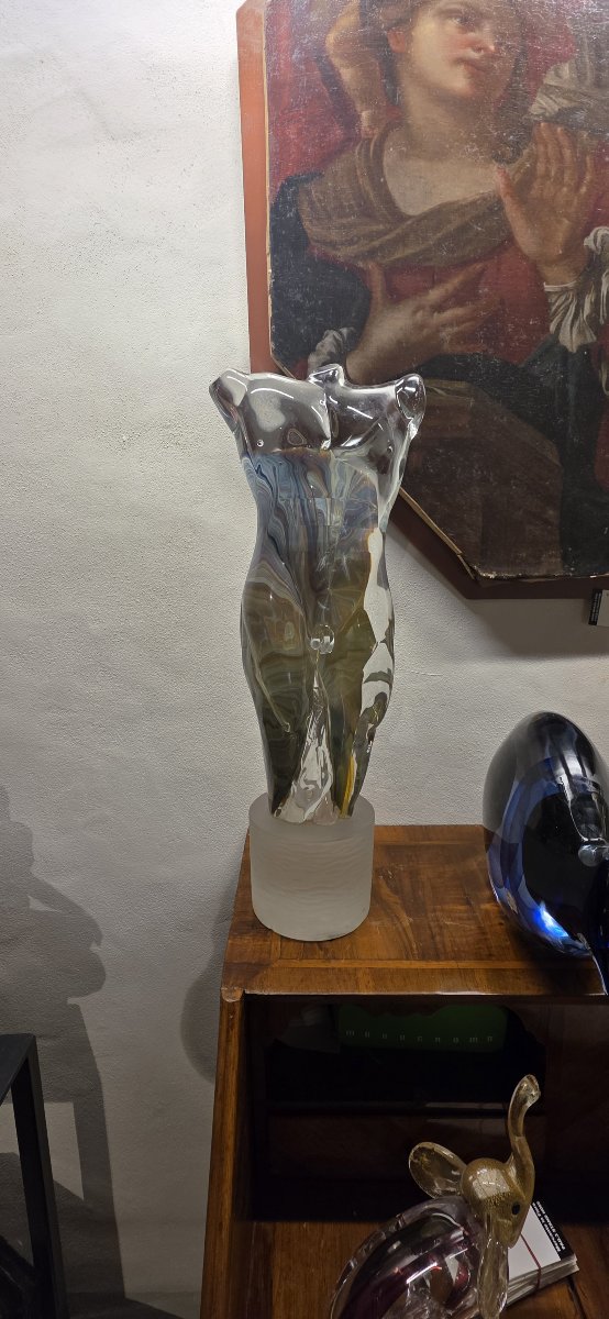 Buste important en verre de Murano