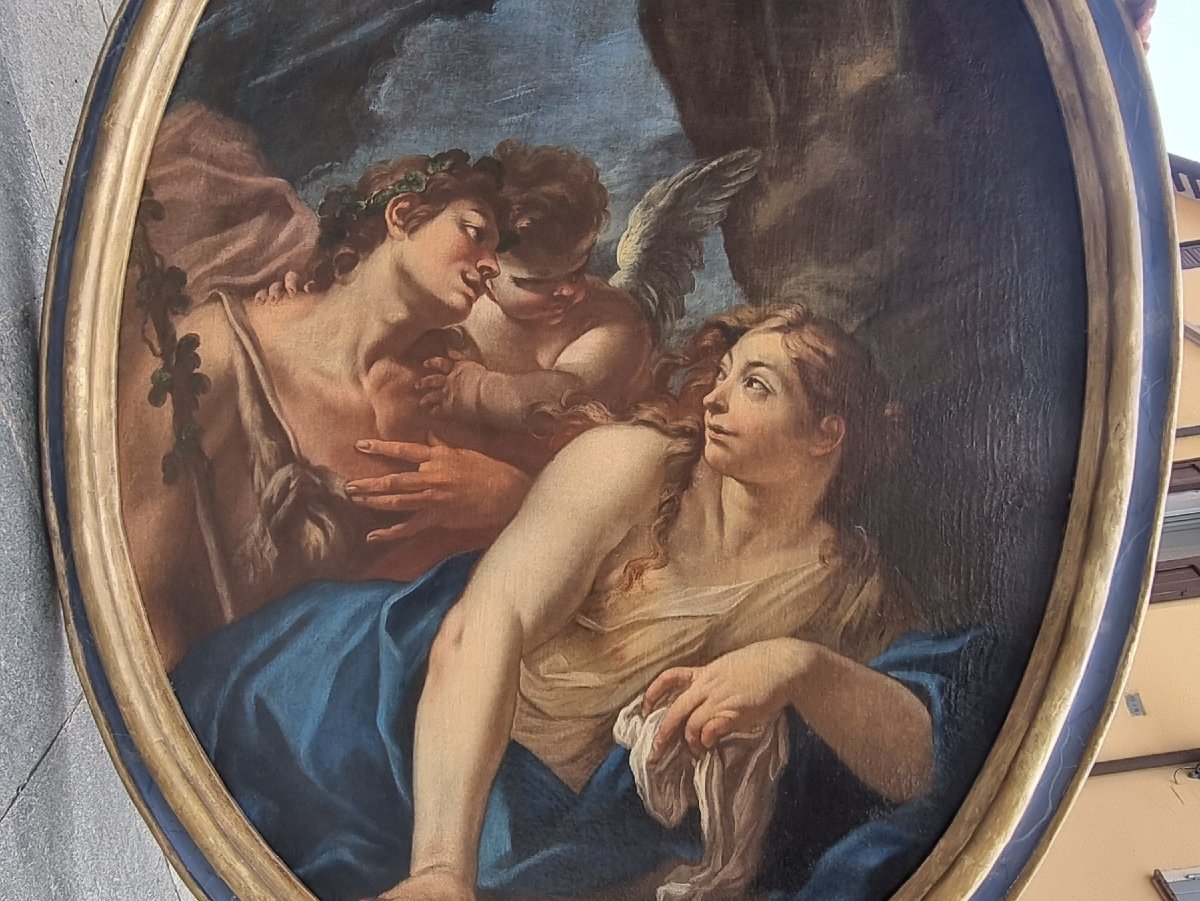 Mythological Scene, Oil On Canvas, 18th Century-photo-2