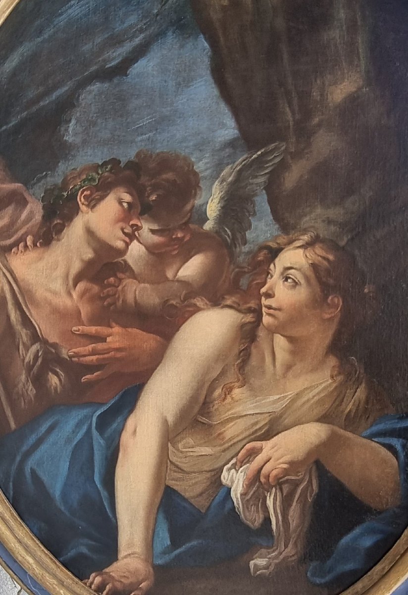 Mythological Scene, Oil On Canvas, 18th Century-photo-3