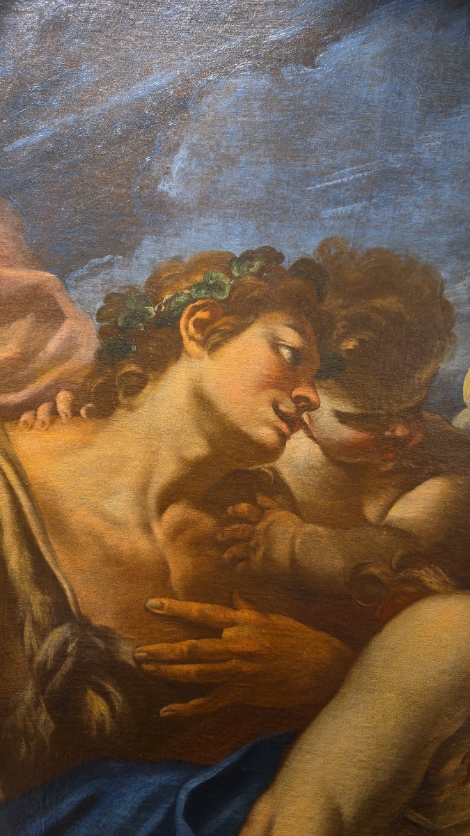 Mythological Scene, Oil On Canvas, 18th Century-photo-4
