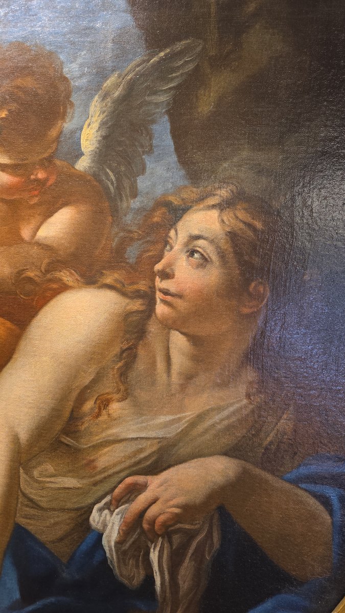 Mythological Scene, Oil On Canvas, 18th Century-photo-1